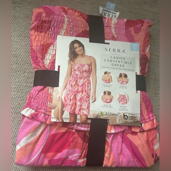 Serra ladies Convertible Dress Pink White Large New with Tags Gift Travel gift - Picture 4 of 6
